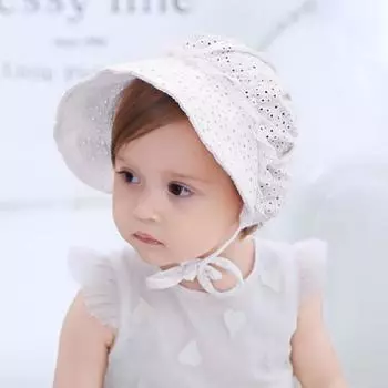 Кружевной чепчик Bevenise Princess, свободный, белый, Популярная детская одежда в Корее