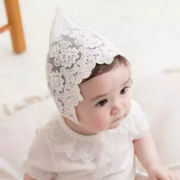 Кружевной чепчик Little Tiny Rose, корейские детские товары