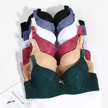 Кружевной цветочный тонкий бюстгальтер большого размера, нижнее белье, мягкое стальное кольцо, антипровисающий бюстгальтер пуш-ап 38/85 чёрный