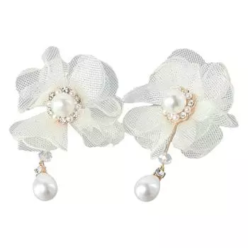 Кружевной цветок модные милые сетчатые серьги-гвоздики в корейском стиле серьги-подвески модные ювелирные изделия белый