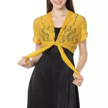 Кружевной кардиган размера плюс, платье, шаль, женское платье с юбкой, кружевная шаль, маленький жилет, шаль, формальный 30*32*40cm чёрный