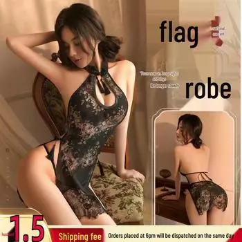 Кружевной комплект нижнего белья с вырезами в стиле ципао One Size 80-140