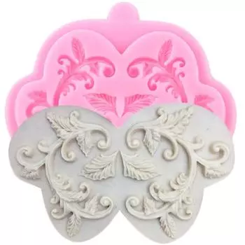 Кружевной коврик с рисунком листьев, силиконовые формы, сделай сам, рельефная форма для шоколадной помадки, инструменты для украшения торта, топпер для кексов, конфетная глина, смоляные формы