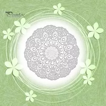 Кружевной круг трафарет для резки металла DIY скрапбукинг бумага открытка альбом декор