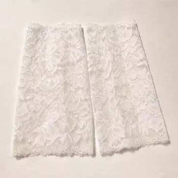 Кружевной налокотник, маскирующий шрам, нарукавник, тату-рукав, рукав для большой руки, дышащий, для полного мужчины, рукав для запястья/лодыжки, многофункциональный чехол White 18cm (a pair of 2) XL