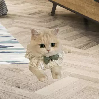 Кружевной ошейник для кошек, милый, ошейник для котят, аксессуары для домашних животных, регулируемый шарф с нарядной косынкой