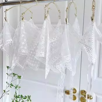 Кружевной платок, мягкая треугольная повязка для волос, новые аксессуары для женщин