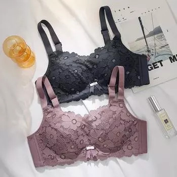 Кружевной сбор, маленькая грудь, утолщенный, не оставляющий следов, дышащий сексуальный бюстгальтер с защитой от провисания груди 70A красный