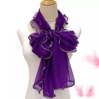 Кружевной шарф женский легкий хиджаб элегантный принт шелковый шейный платок шаль повязка на голову ручка аксессуары для волос бандана 90x90cm