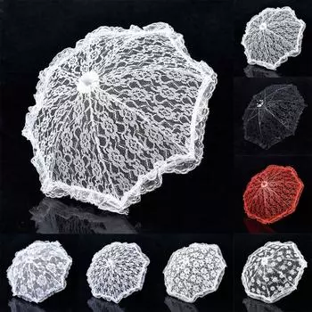 Кружевной свадебный зонтик для съемки, женский костюм, аксессуар, украшение для свадебной вечеринки, реквизит для фотографий