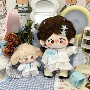 Кружевной трикотаж 20 см Хлопковая кукольная одежда Кардиган Kawaii Хлопковая кукольная куртка Idol Star Doll 10cm