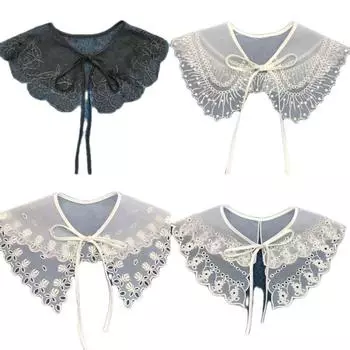 Кружевной воротник-подделка Женский воротник Вышитый воротник-подделка Свитер Свитер с декоративным воротником