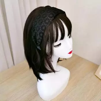 Кружевной вязаный широкий антискользящий женский ободок Size fits all