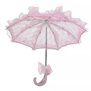 Кружевной зонтик-зонтик ручной работы свадебный кружевной зонтик элегантный декоративный кружевной зонтик розовый