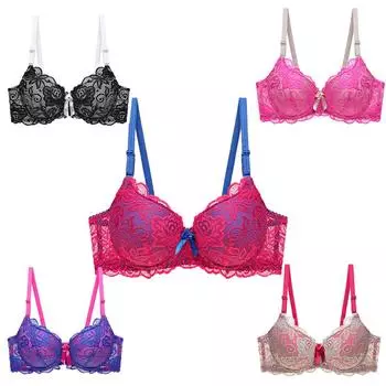 Кружевные бюстгальтеры больших размеров для женщин, сексуальное женское белье, бюстгальтер с суперпуш-ап, женское нижнее белье BC 80B бежевый