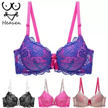 Кружевные бюстгальтеры больших размеров для женщин, сексуальное женское белье, бюстгальтер с суперпуш-ап для девочек, женский глубокий V-образный вырез, нижнее белье без косточек 80B красный