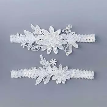 Кружевные цветы, петля для ног, свадебная сексуальная вечеринка, эластичные жемчужные подвязки для фотографий, аксессуары