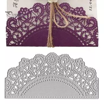 Кружевные цветы вырезать штамп формы DIY скрапбук тиснение бумаги ремесло перфоратор трафарет серебряный