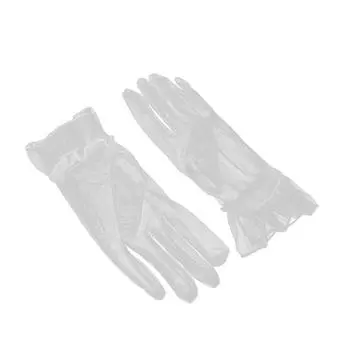 Кружевные перчатки с длинными пальцами, женские перчатки, модные короткие тюлевые перчатки, эластичные этикетные ножницы в виде листьев лотоса, перчатки One Size белый