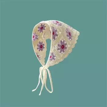 Кружевные платки-банданы, вязаные шерстяные повязки на голову для женщин, девочек, платки для волос, модные повязки на голову, женская повязка для волос, обруч, головной убор