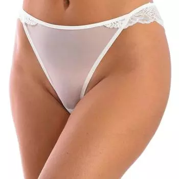 Трусики из бразильского кружева 124180313 женские L бежевый