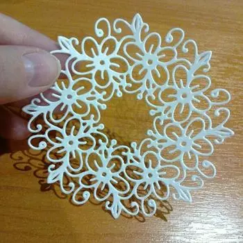 Кружевные полые круглые металлические режущие штампы, трафареты для DIY, скрапбукинга, альбома, тиснение бумажных карт серебряный