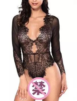 Кружевные ресницы кружевные сексуальные пижамы, большие размеры женское сексуальное цельное нижнее белье S