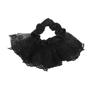 Кружевные резинки для волос для женщин, двухслойные, с цветком, галстуком-бабочкой, длинной лентой, большими оборками, эластичные, модные, изысканные, милые аксессуары для волос для девочек One Size