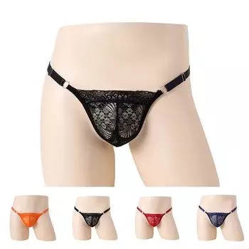 Кружевные стринги Трусы Выпуклая сумка Стринги Кружевное белье