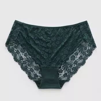 «Кружевные трусики больших размеров для женщин — чистый хлопок, высокий разрез, длинный шаговый шов, идеально подходят для мам среднего возраста» (До 280 фунтов)