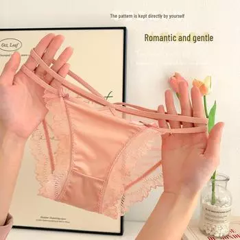 Кружевные трусики-брифы с заниженной талией из сетки нового стиля: Удобный, дышащий, сексуальный и бесшовный. XL (60-70 kg)