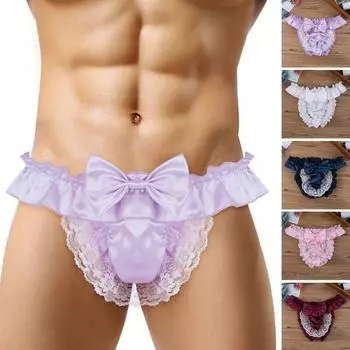 Кружевные трусики, модная дышащая соблазнительная сексуальная мужская одежда XL