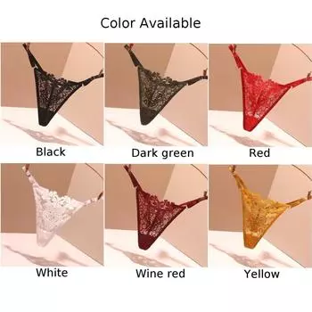 Кружевные трусики с вышивкой, сексуальные трусики-стринги с низкой посадкой Average size