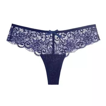 Кружевные трусы Сексуальные стринги Т-образные трусики с низкой талией Трусы Женское нижнее белье Хлопок Промежность Женское нижнее белье S красный
