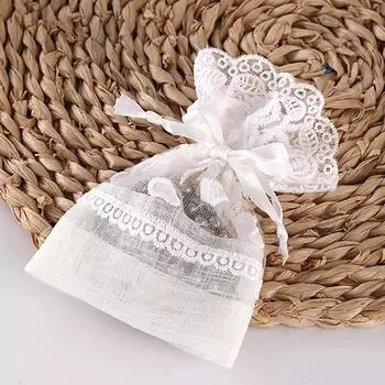 Кружевные украшения Сумка-шнурок Упаковка для рождественских конфет Карманные драже Мешочки Упаковки для поделок Свадебные подарочные пакеты Для гостей