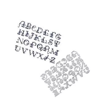 Кружевные заглавные буквы рамка металл серебристый трафарет тиснение вырубные штампы для скрапбукинга бумага альбом карты изготовление серебряный