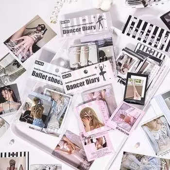 Кружево Милый Скрапбук Журнал Наклейка Креативный Дизайн Модный Балетный Бант Канцелярские Наклейки Милый Декор DIY Наклейка для Багажа Телефона синий