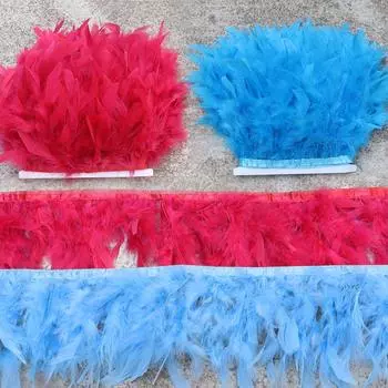 Кружево с перьями индейки своими руками, пушистое кружево с перьями индейки, края ткани, ручное шитье, одежда, декоративное кружево с перьями для свадебной вечеринки