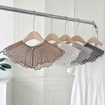 Кружево с выемкой и маленькой шалью, женский летний универсальный декоративный протектор шеи с юбкой, жилетом, накладным воротником белый