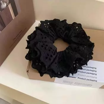Кружево Толстая кишка Кольцо для волос Супер фея Ажурное кружево Кольцо для волос в виде толстой кишки Ветер Лолиты Завязка Веревка для волос Женская