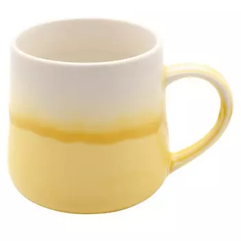 Кружка Aito Seisakusho [Цвет Токимэки] Приблизительно. 280 мл лимонно-желтая посуда Mino Ware можно использовать в микроволновой печи и посудомоечной машине, сделано в Японии 262045