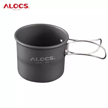 Кружка Alocs Outdoor складная с ручкой для кемпинга, готовки, пикника, 150 мл 150ml темно серый