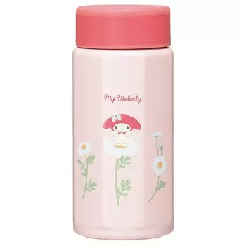 Кружка-бутылка из нержавеющей стали Skater 350 мл, удобная для удержания, восьмиугольная бутылка для воды My Melody Flower Language Sanrio Thermal/Cold STO4-A