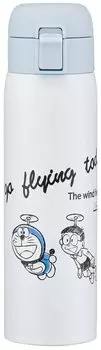 Кружка-бутылка из нержавеющей стали Skater 480 мл, открывается одним нажатием Doraemon Sanrio, термальная/холодная, я STOT5-A