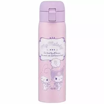 Кружка-бутылка из нержавеющей стали Skater Thermal/Cold 480 мл One Touch Open My Melo Kuromi Adult Kawaii Sanrio STOT5-A