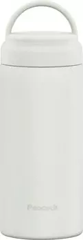 Кружка-бутылка Peacock Screw Mug Bottle White 350ml Бутылка для воды с термоизоляцией и ручкой, вакуумная изоляция, термос, стакан для кофе, легко моющаяся кружка-бутылка