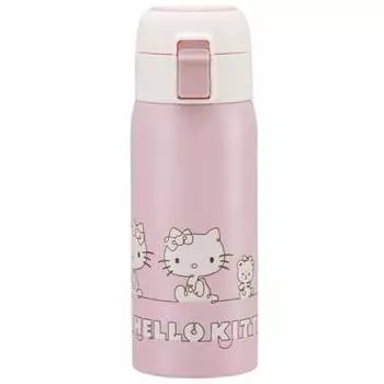 Кружка-бутылка Skater Straw Mug Bottle 350 мл Бутылка для воды из нержавеющей стали для холодного хранения Hello Kitty Line Design Sanrio One Touch Open STOT3ST-A