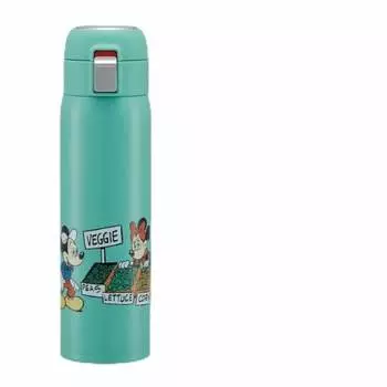 Кружка-бутылка Skater Straw Mug Bottle 480 мл Бутылка для воды из нержавеющей стали для холодного хранения Disney Mickey Mouse Green World One Touch Open STOT5ST-A