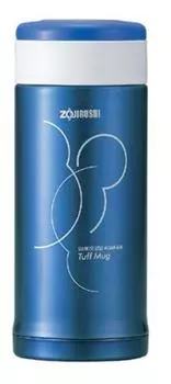 Кружка-бутылка ZOJIRUSHI из нержавеющей стали, жесткая, гибкая, синяя, SM-AE35-AF