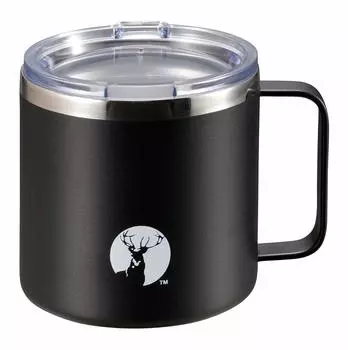 Кружка Captain Stag Cup Stein HD Кружка с двойной вакуумной изоляцией из нержавеющей стали с крышкой 450 мл черная (КАПИТАН ОЛЕНЬ) Тепло/Холод UE-3495